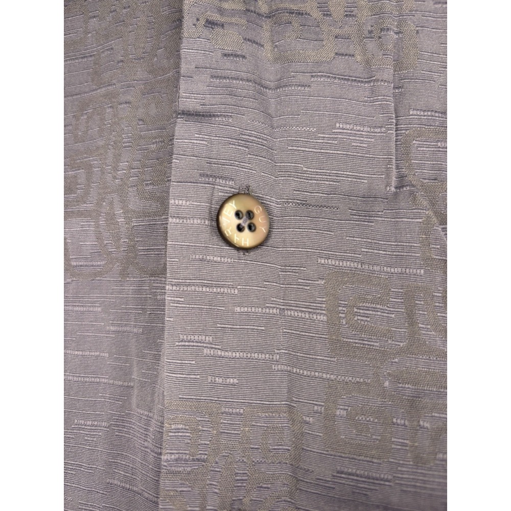 Guy Harvey Gray Fish Pattern Button Down Shirt Si… - image 4